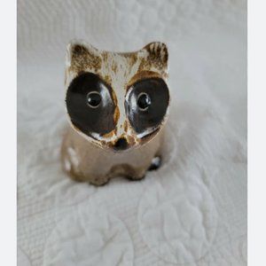 Autographed Vintage Pigeon Forge Pottery Racoon